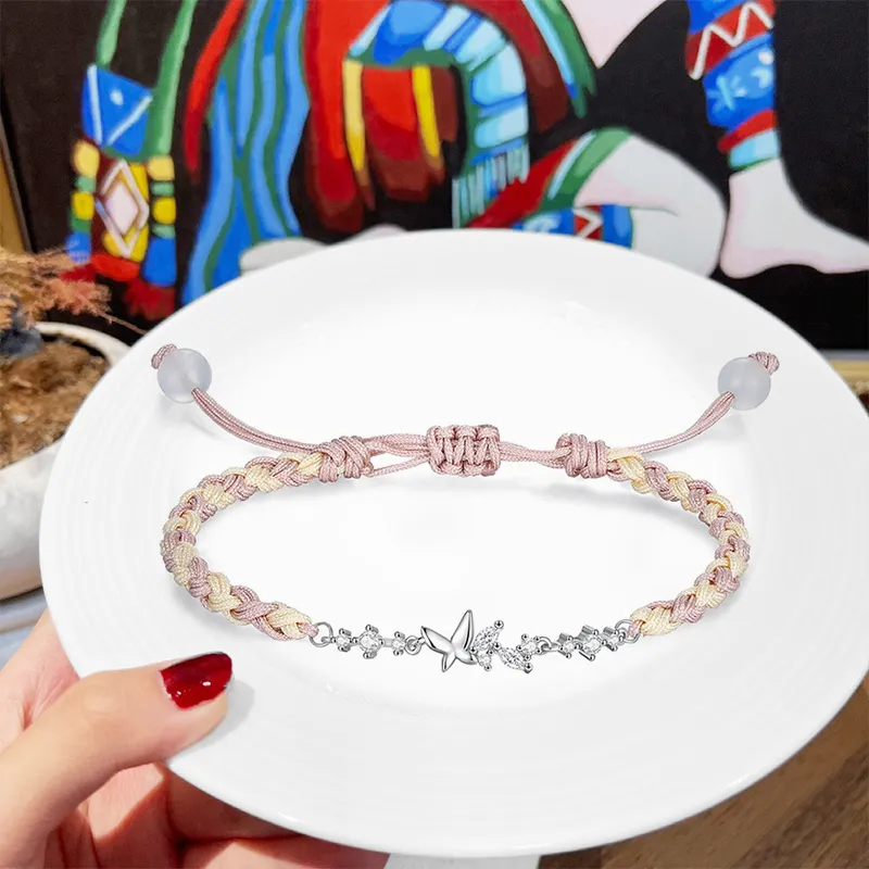 TUTAE Alloy Bracelets Women's Pink-3