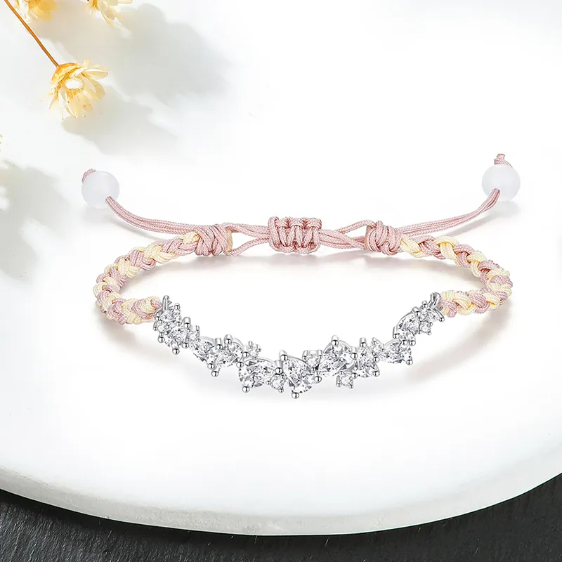 TUTAE Alloy Bracelets Women's Pink-3