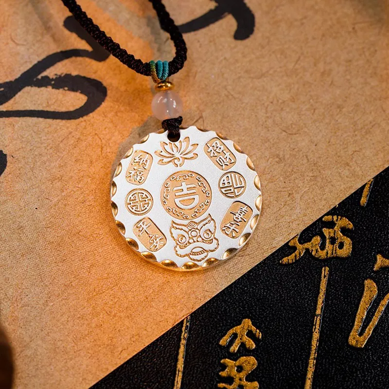 TUTAE 999 Fine Silver Necklaces Unisex Gold-3