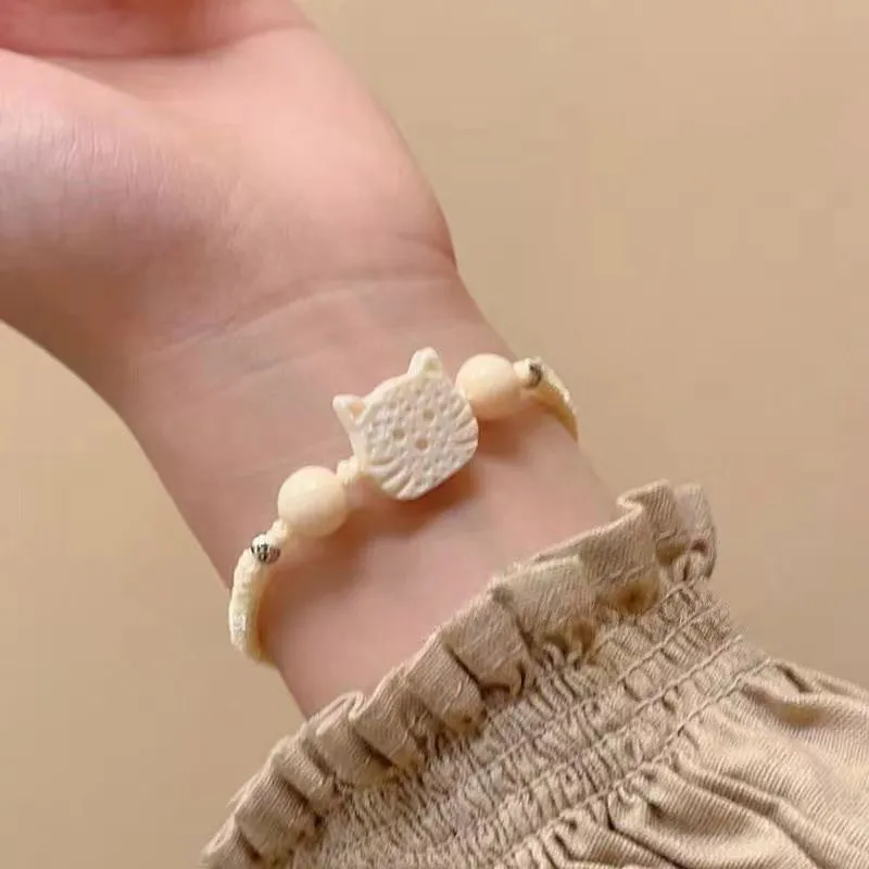 TUTAE Alloy Bracelets Women's Cream Yellow-5