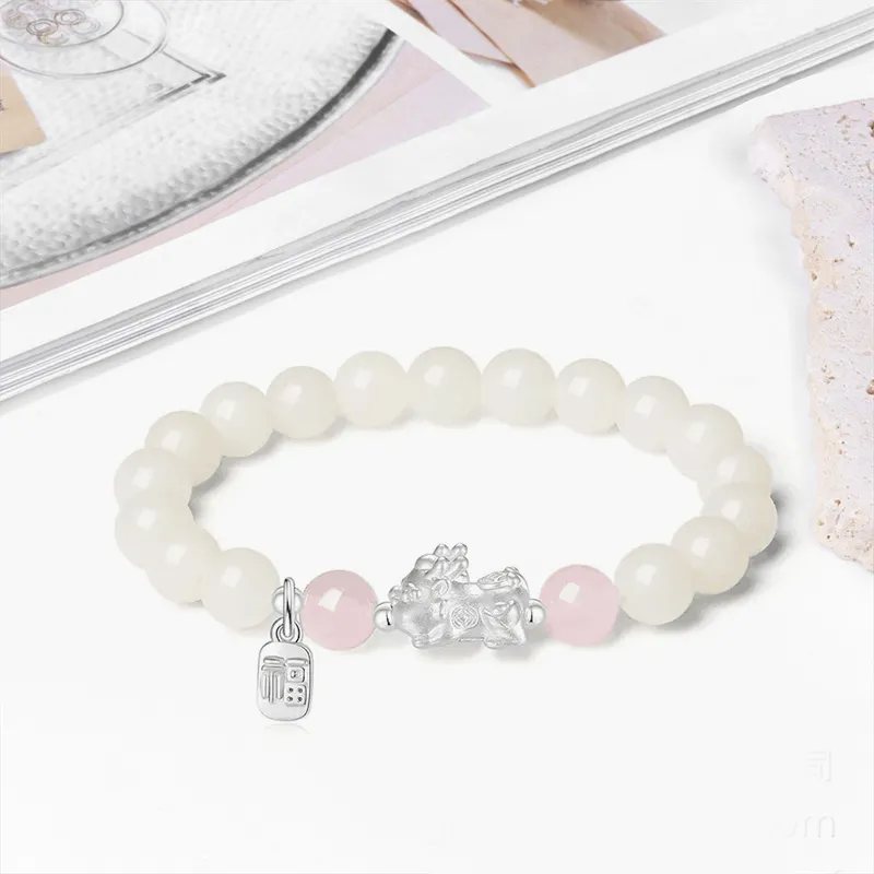TUTAE White Jade Bodhi Bracelets Women's-3