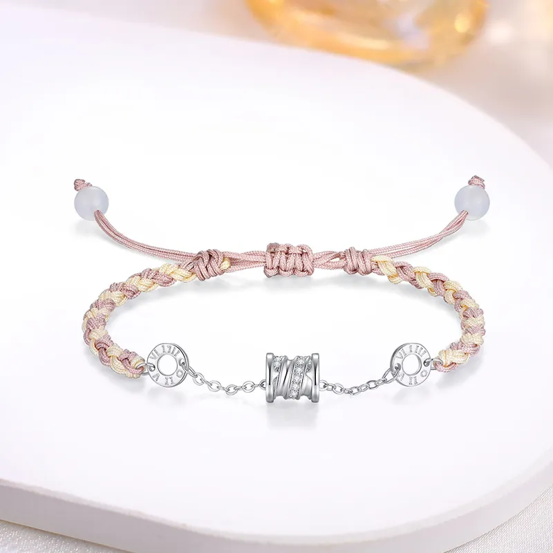 TUTAE Alloy Bracelets Women's Pink-4