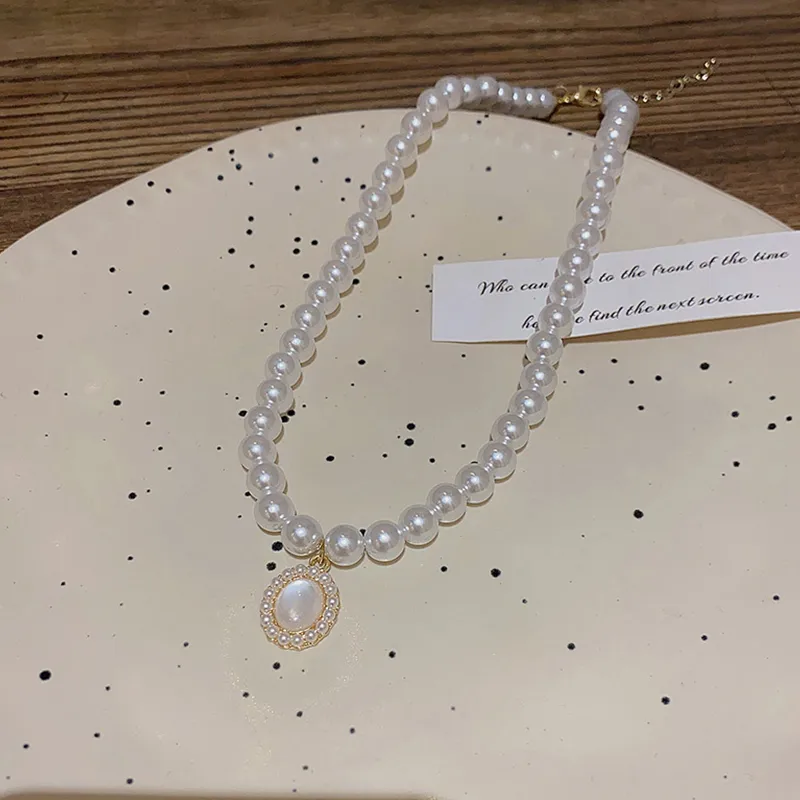 TUTAE Faux Pearl Necklaces Women's-2
