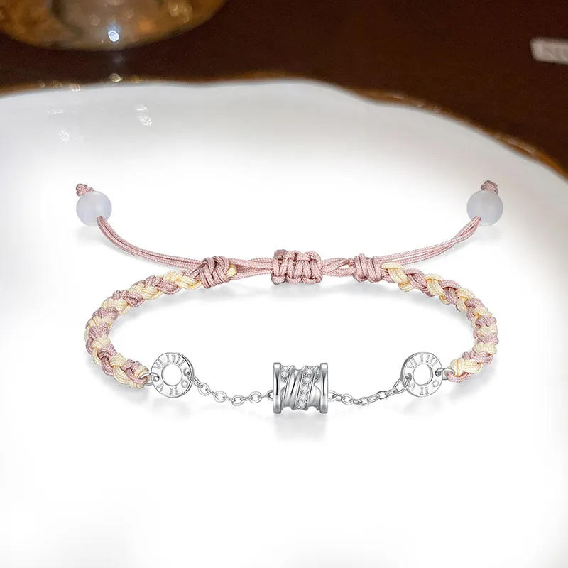 TUTAE Alloy Bracelets Women's Pink-5