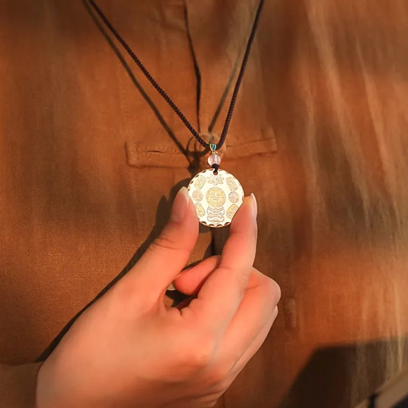 TUTAE 999 Fine Silver Necklaces Unisex Gold-5