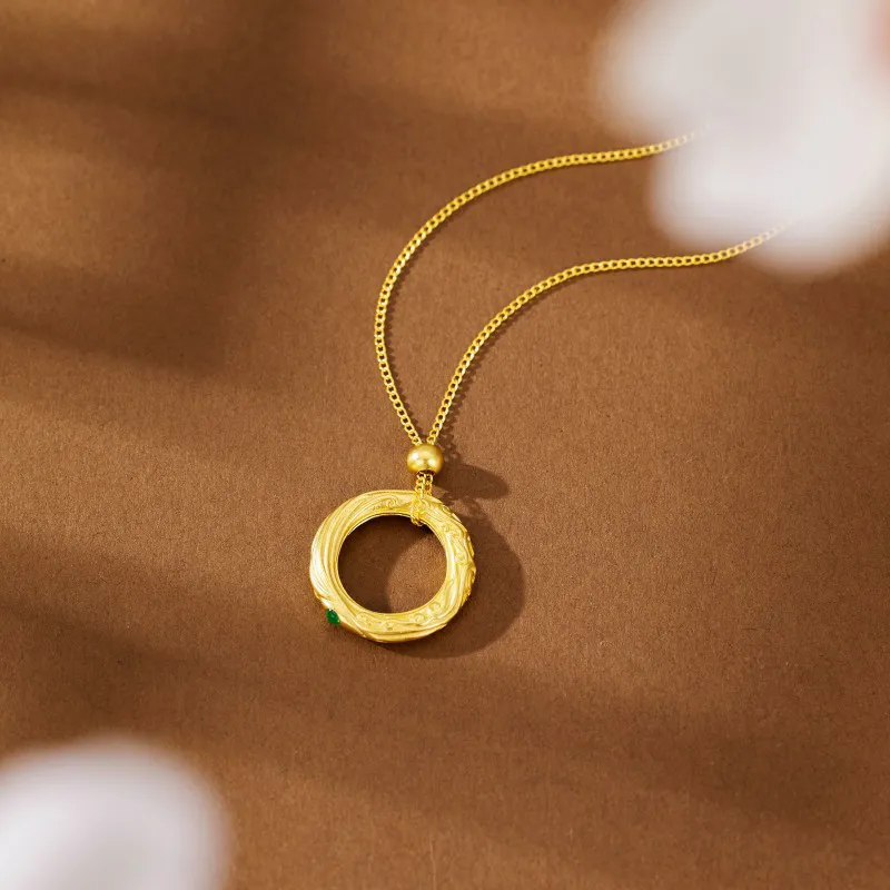 TUTAE 925 Sterling Silver Necklaces Unisex Gold-5