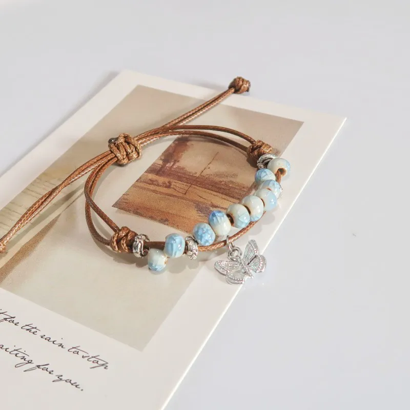 TUTAE Alloy Ceramic Bracelets Women's Blue-1