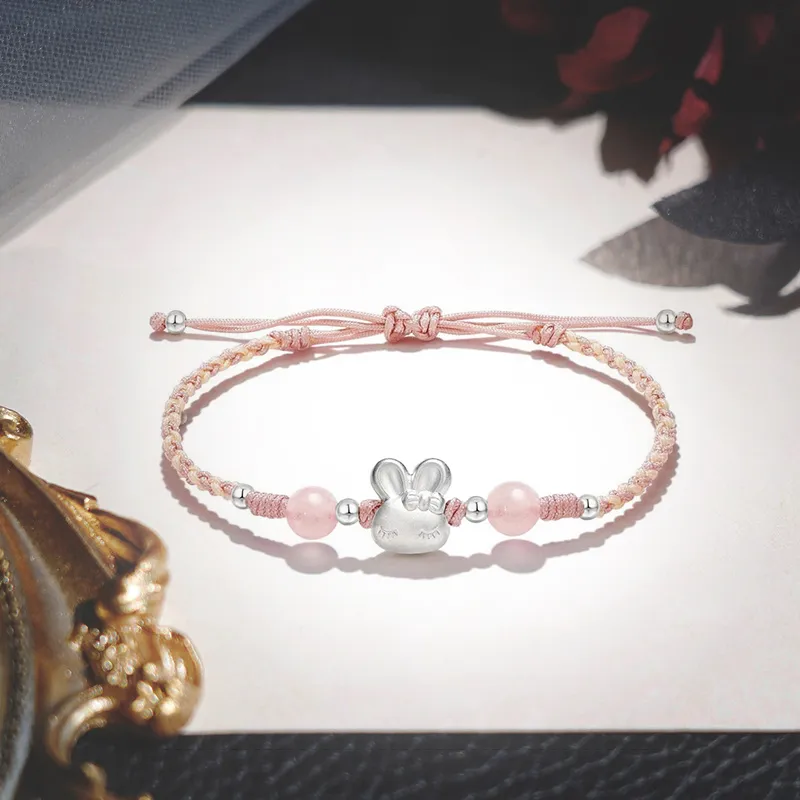 TUTAE Alloy Bracelets Women's Pink-4