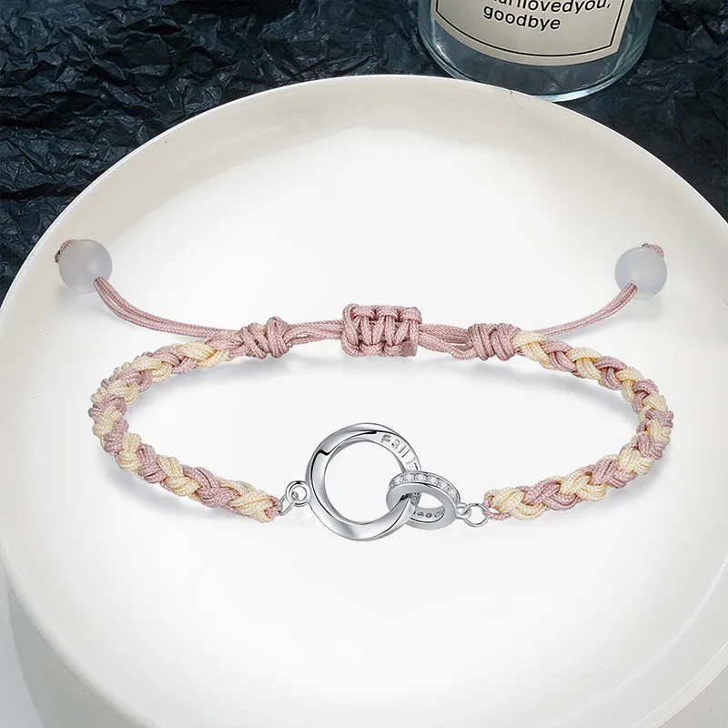 TUTAE Alloy Bracelets Women's Pink-2