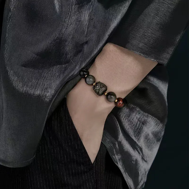 TUTAE Obsidian Jade Bracelets Unisex-1