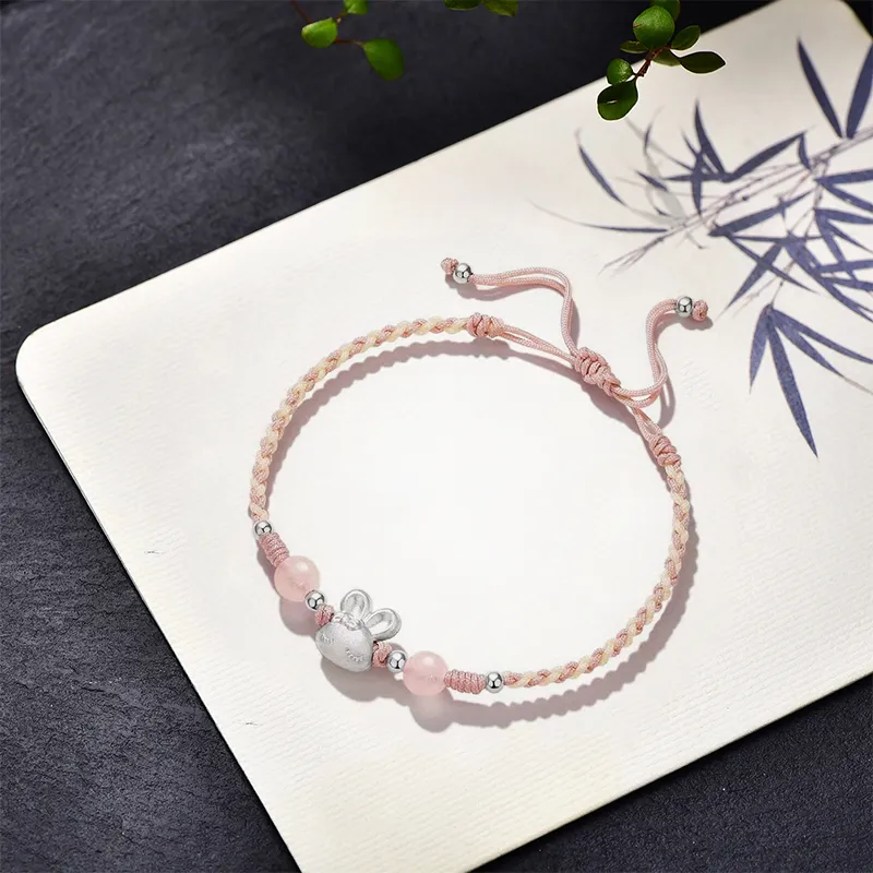 TUTAE Alloy Bracelets Women's Pink-3