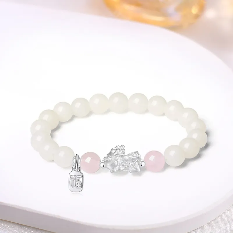 TUTAE White Jade Bodhi Bracelets Women's-4