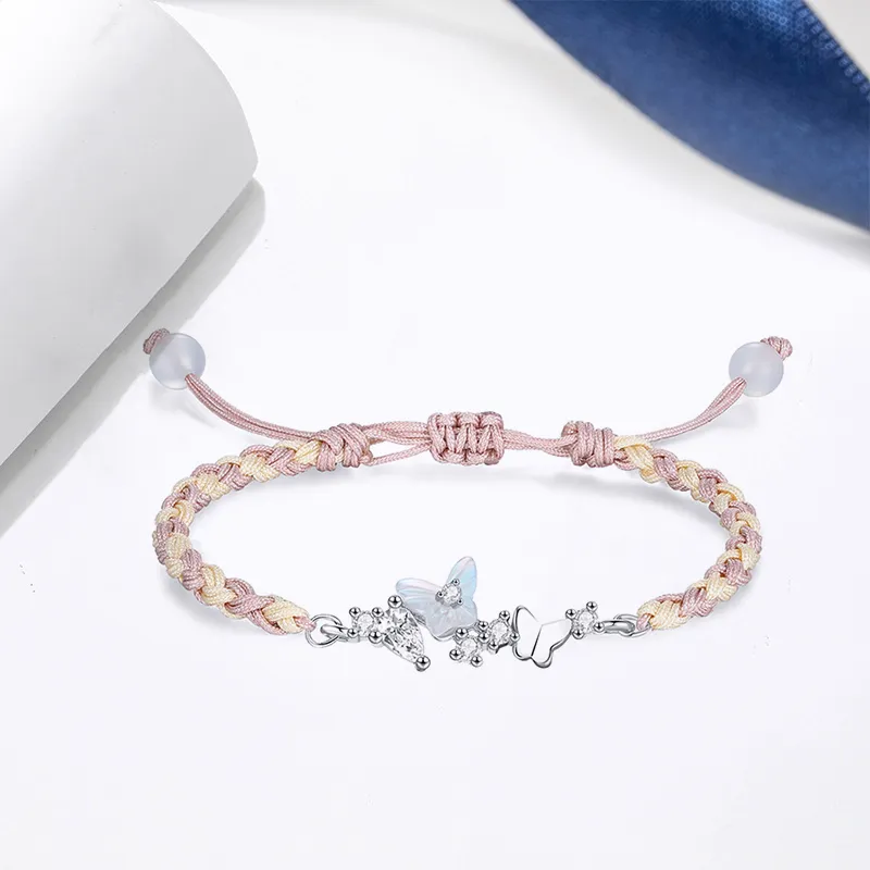 TUTAE Alloy Bracelets Women's Pink-5