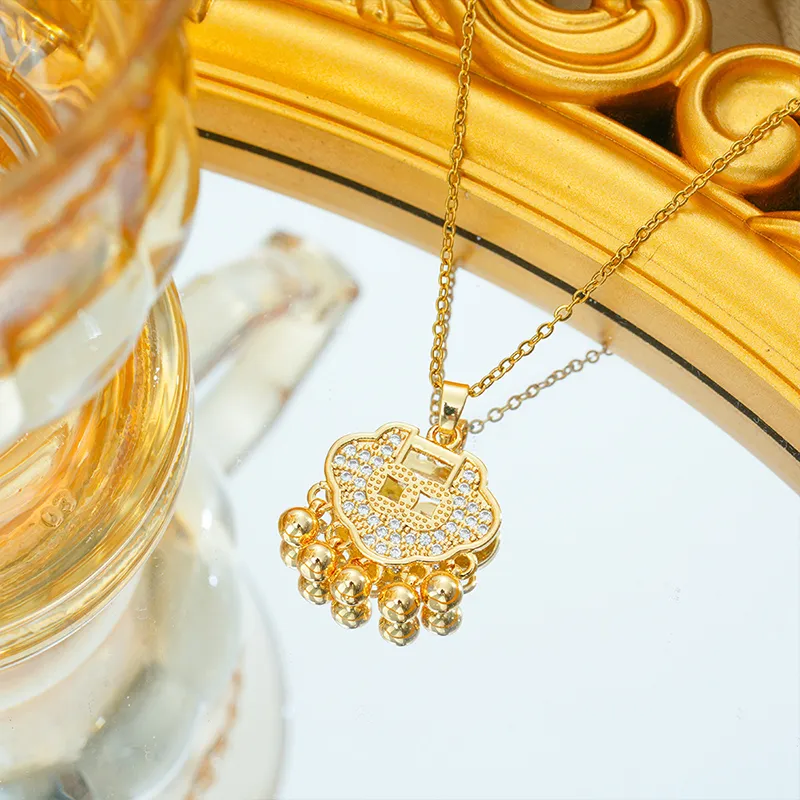 TUTAE Alloy Necklaces Women's Gold-3