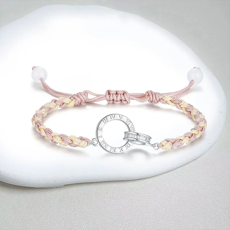 TUTAE Alloy Bracelets Women's Pink-5