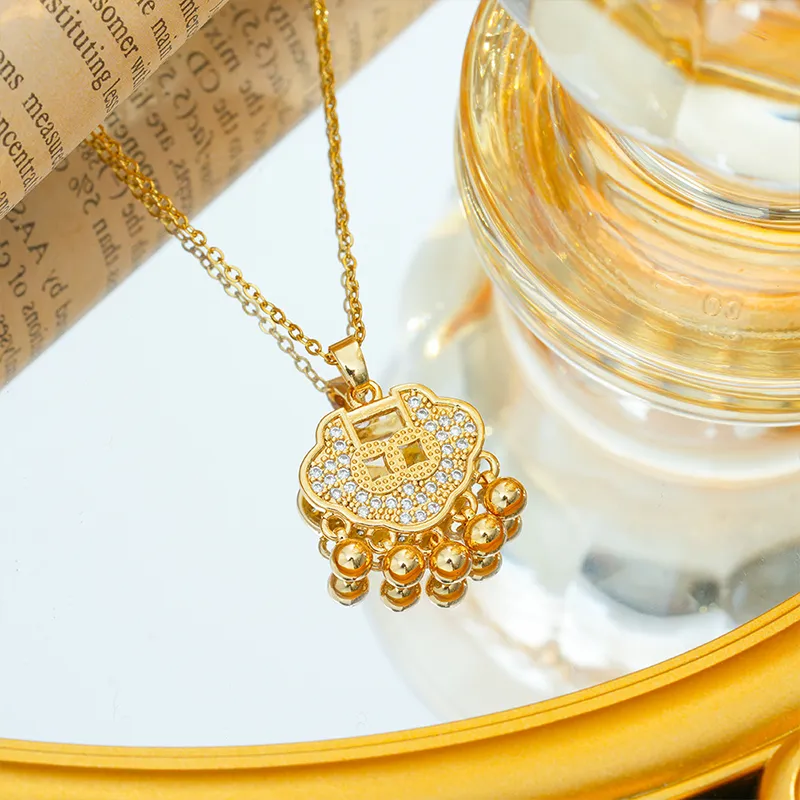 TUTAE Alloy Necklaces Women's Gold-2