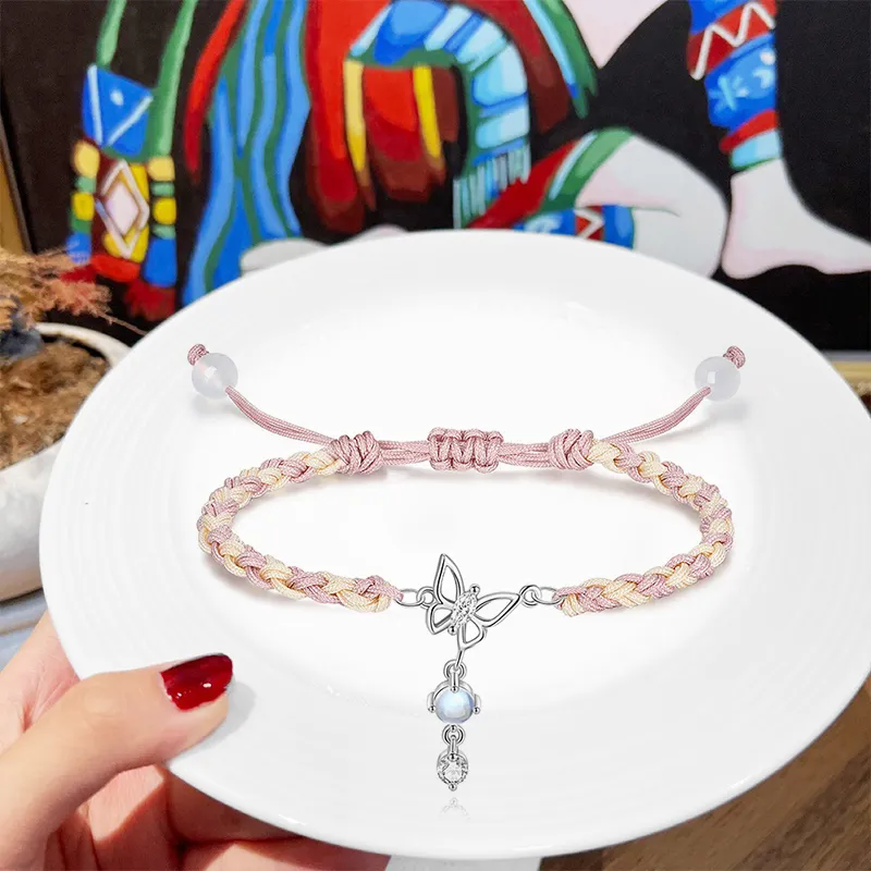 TUTAE Alloy Bracelets Women's Pink-5