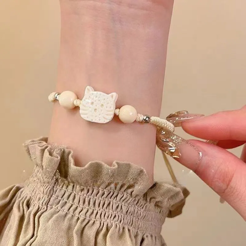 TUTAE Alloy Bracelets Women's Cream Yellow-4