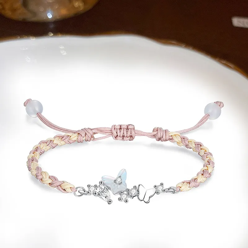 TUTAE Alloy Bracelets Women's Pink-2