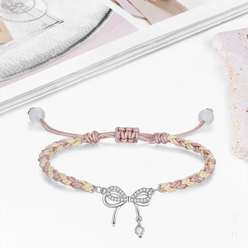 TUTAE Alloy Bracelets Women's Pink-5