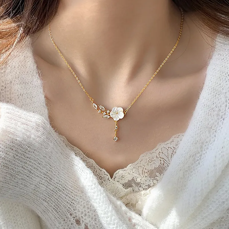 TUTAE Alloy Necklaces Women's Gold-5