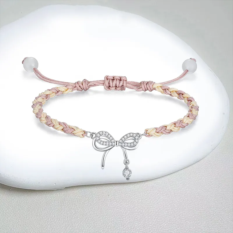 TUTAE Alloy Bracelets Women's Pink-3