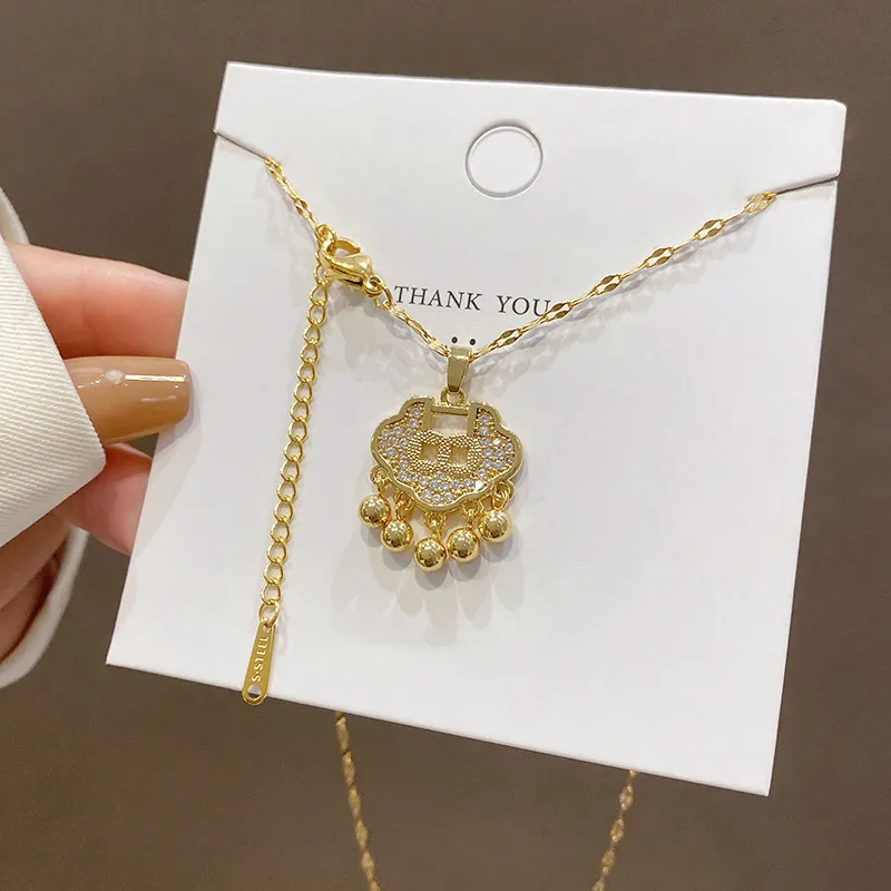 TUTAE Alloy Necklaces Women's Gold-1