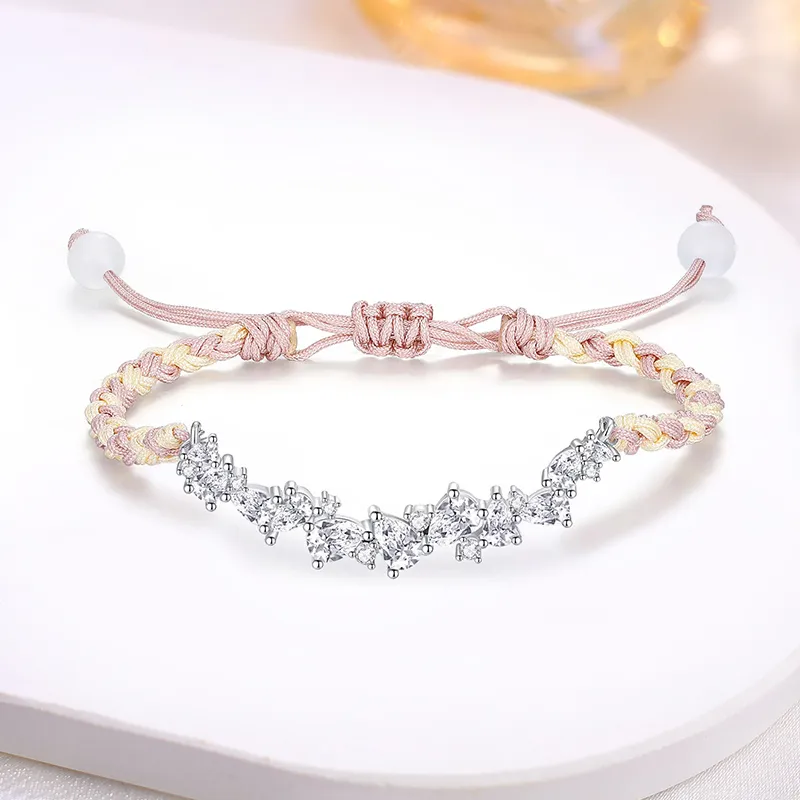 TUTAE Alloy Bracelets Women's Pink-1