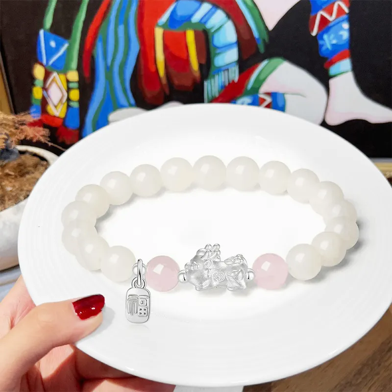 TUTAE White Jade Bodhi Bracelets Women's-2