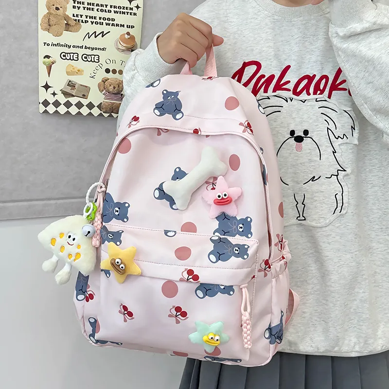Single Warehouse Nylon Backpack Regular Women's White/Pink/Blue/Green/Black-9