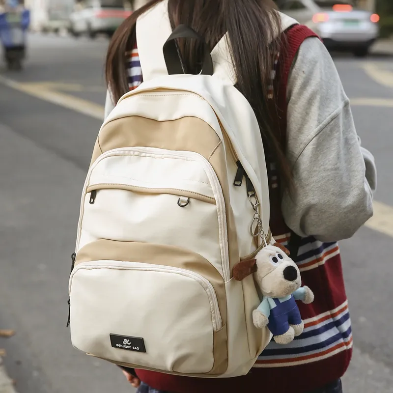 Single Warehouse Nylon Travel Backpack Regular Unisex Multicolor-2