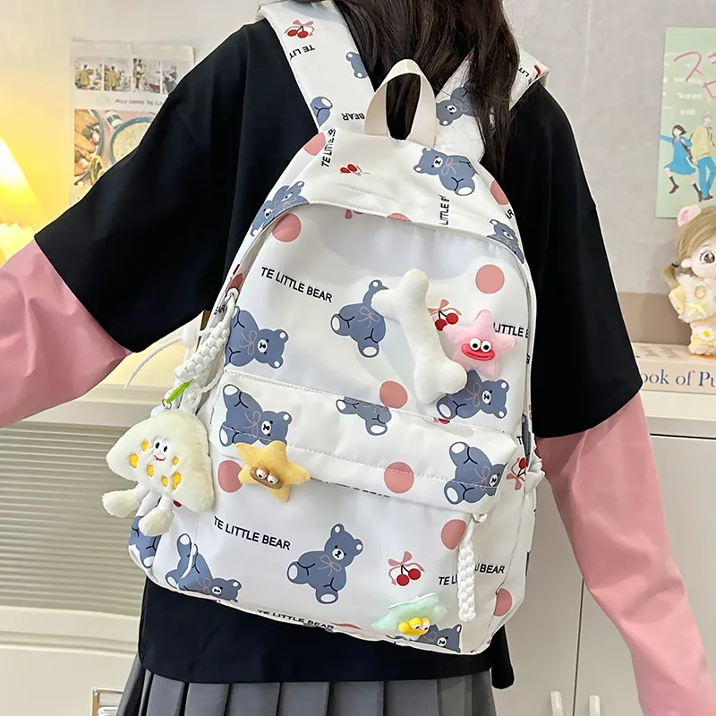 Single Warehouse Nylon Backpack Regular Women's White/Pink/Blue/Green/Black-2