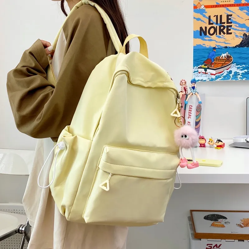 Single Warehouse Nylon Backpack Travel Bag Unisex Multicolor-18