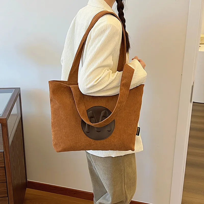 Single Warehouse Nylon Fabric Shoulder Bag Women's Ecru/Black/Light Brown/Green-10