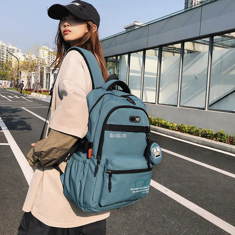 Single Warehouse Nylon Backpack Regular Unisex Gray/Black/Red/Khaki/Blue-24