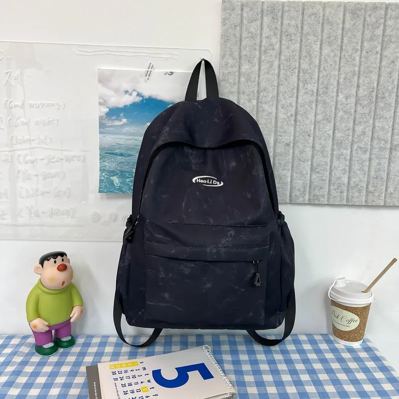 Single Warehouse Nylon Backpack Unisex White/Red/Blue/Black-17