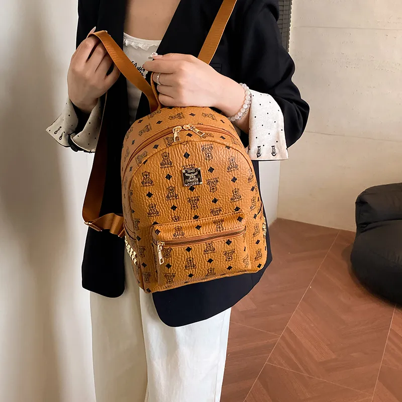 Single Warehouse PU Backpack Women's Multicolor-2