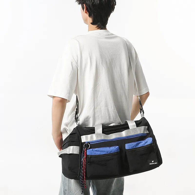 Single Warehouse Nylon One Shoulder Handbag Unisex Multicolor-12