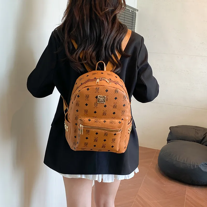 Single Warehouse PU Backpack Regular Women's Multicolor-17