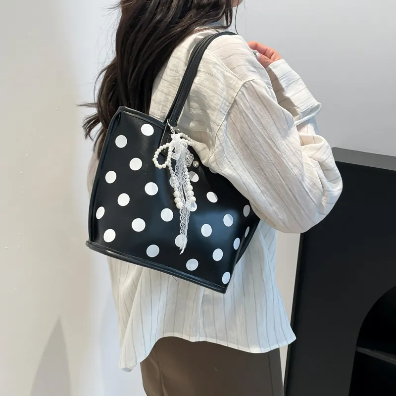 Single Warehouse PU Handbag, Shoulder Bag Regular Women's White/Black/Red-17