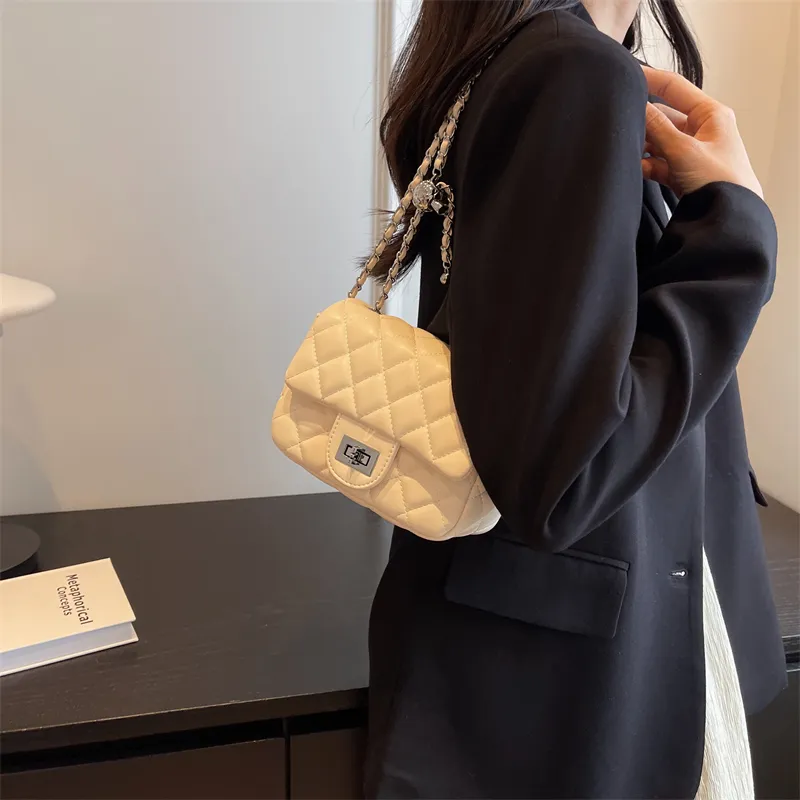 Single Warehouse PU Shoulder Bag Regular Women's Ecru/Silver/Pink/Black-5