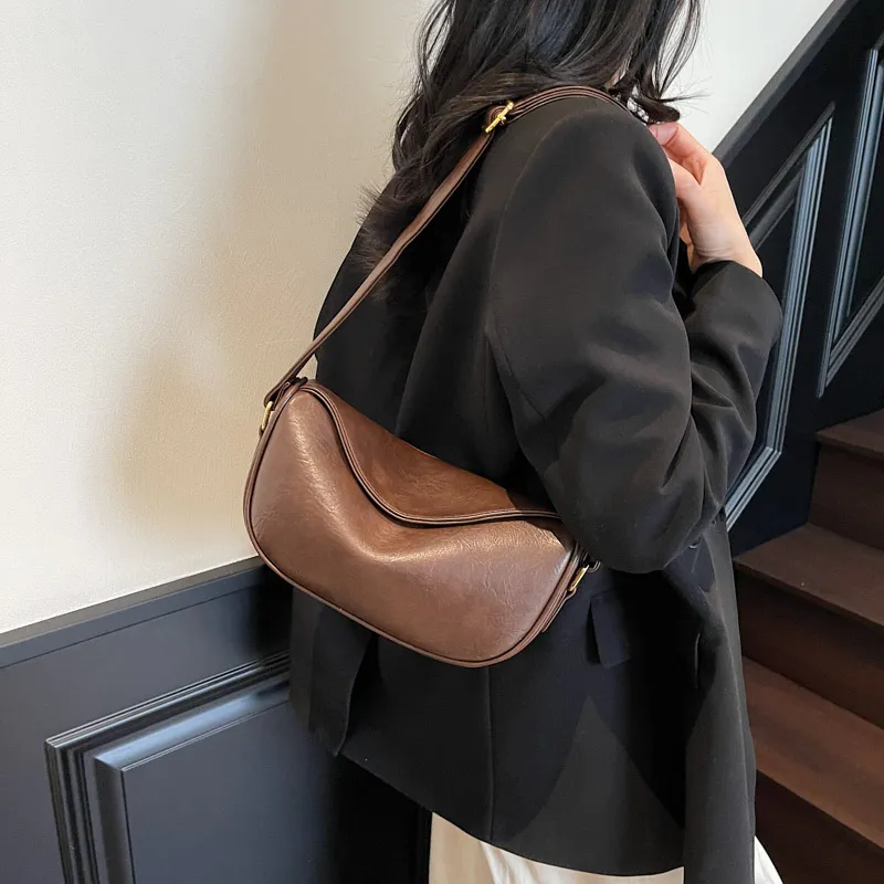 Single Warehouse PU Crossbody Bag, Shoulder Bag Regular Women's Coffee/Khaki/Black-4