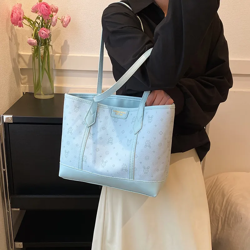 Single Warehouse PU Handbag, Shoulder Bag Regular Women's White/Pink/Green-15