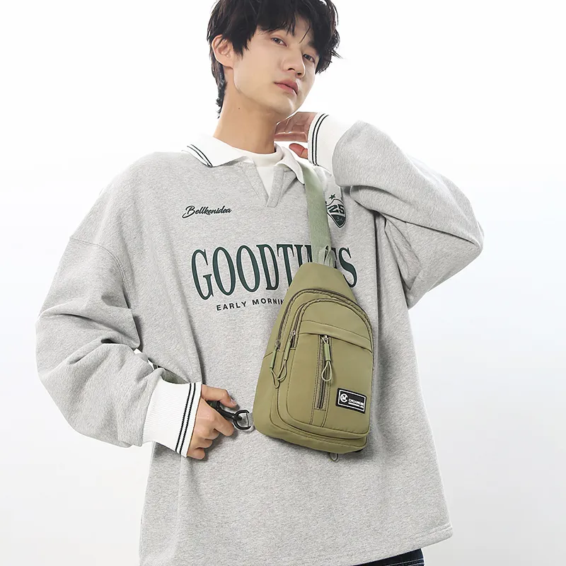 Single Warehouse Nylon Sling Bag Regular Unisex Ecru/Black/Khaki/Green-20