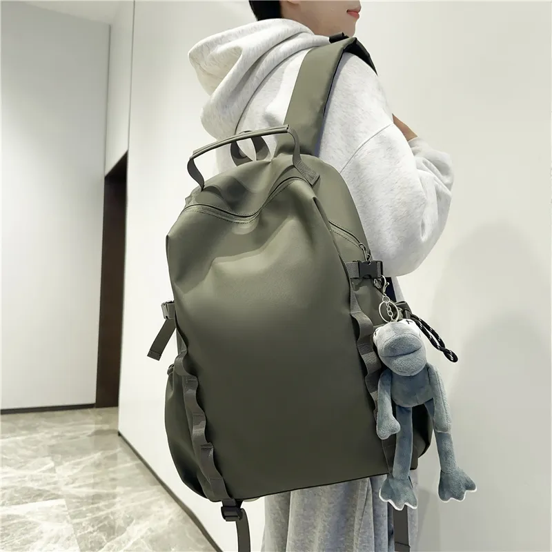 Single Warehouse Membrana Dermalis Backpack Unisex Gray/Green/Khaki/Black-11