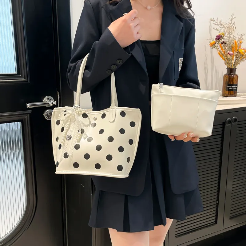 Single Warehouse PU Handbag, Shoulder Bag Regular Women's White/Black/Red-1