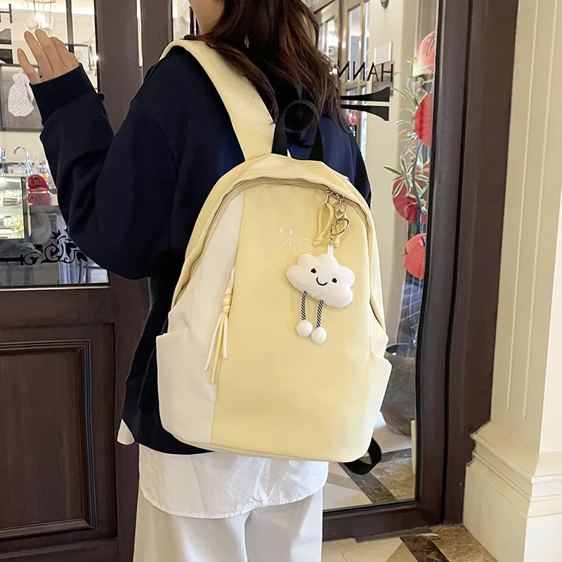 Single Warehouse Nylon Waterproof Backpack Regular Unisex Multicolor-3