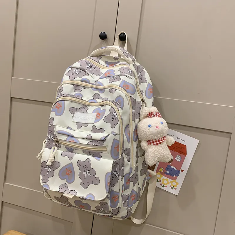 Single Warehouse Nylon Backpack Regular Women's Black/Blue/Pink/Purple-1