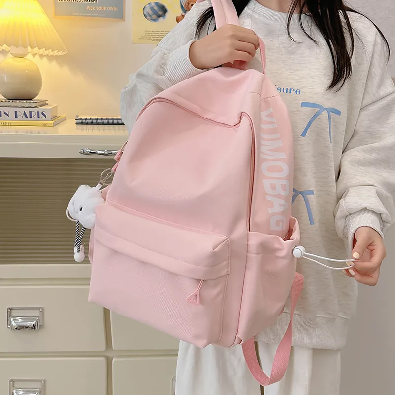 Single Warehouse Nylon Backpack Regular Unisex White/Pink/Green/Yellow/Black-9