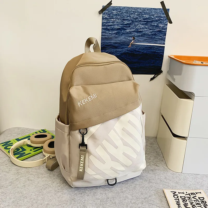 Single Warehouse Nylon Backpack Unisex Multicolor-7